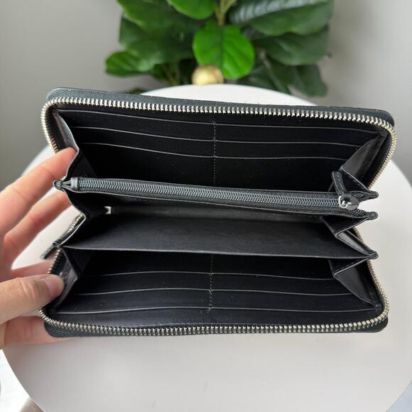 💎✨Authentic Gucci Long Wallet Sherry Line Guccissima Black Leather - Picture 4 of 6